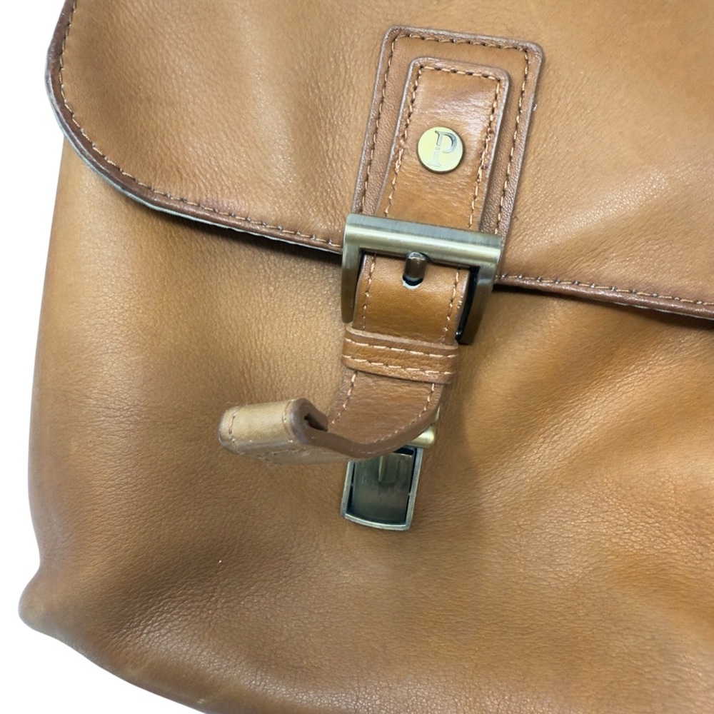 Protocol mens Leather Shoulder Laptop Bag satchel - Picture 5 of 8